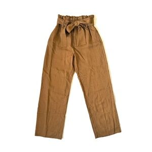 J Crew Tan Belt Waist Trousers